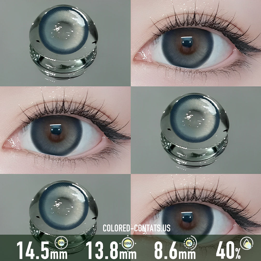 Navy Circle Gradient Contact Lenses