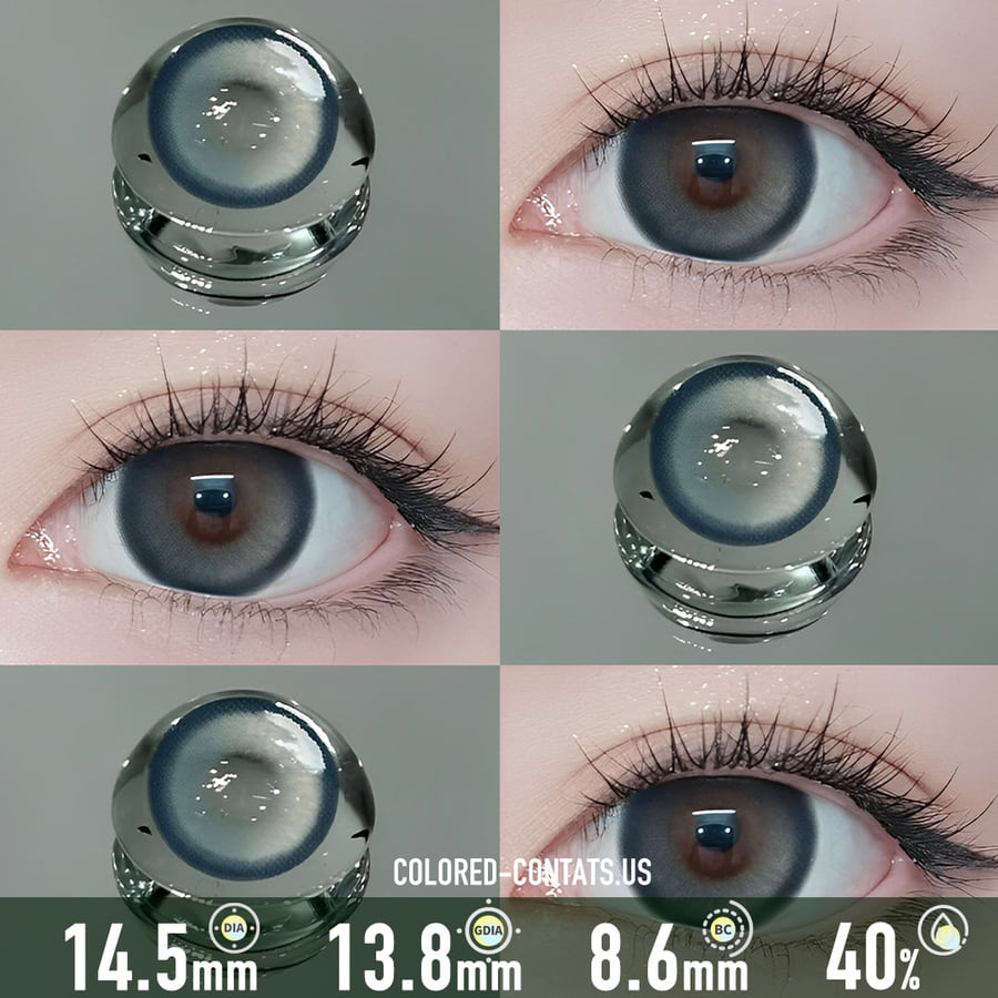 Navy Circle Gradient Contact Lenses - Ccus Eyewear · Premium Colored Contacts Navy Circle Gradient Contact Lenses