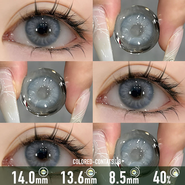 Stormy Gray-Blue Colored Contacts