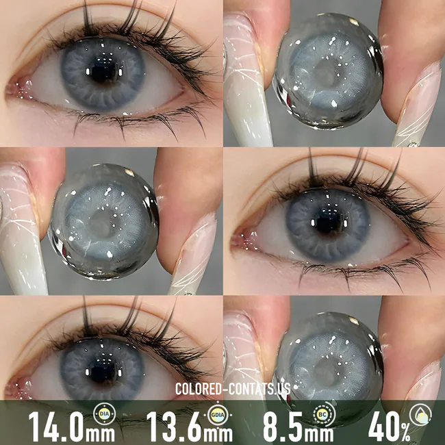 Stormy Gray-Blue Colored Contacts
