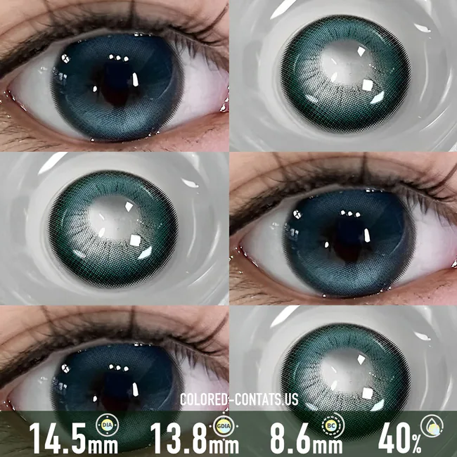 Macaroon Emerald Sea Contact Lenses