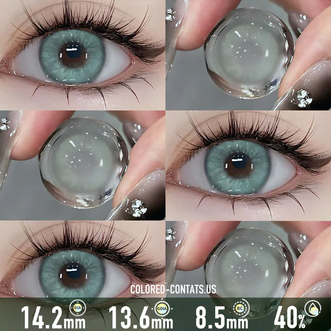 Affordable Glam: Best Non-Prescription Colored Contacts Under $30 - Ccus Eyewear · Premium Colored Contacts Crystal Cloud Grey Contact Lenses