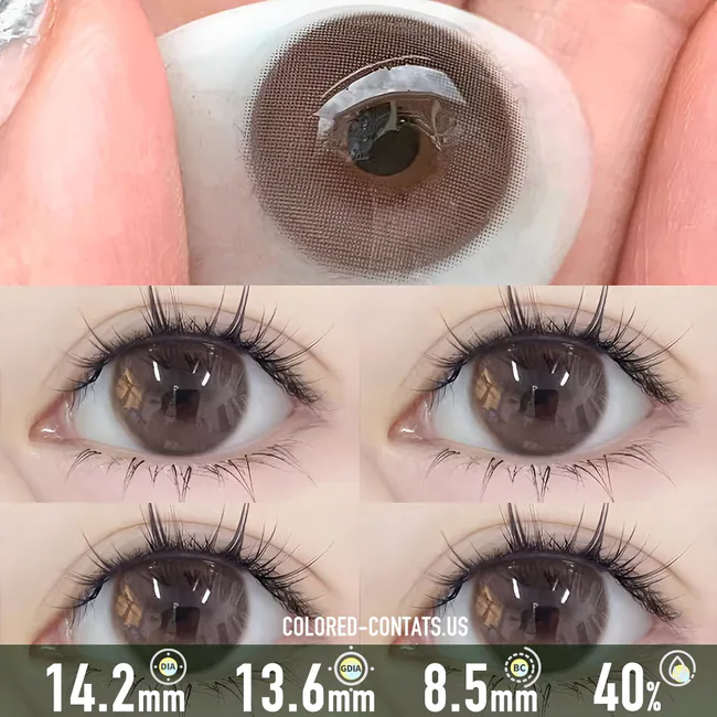 Honey Cream Brown Contact Lenses