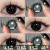 Charcoal Mist Pure Black Contact Lenses