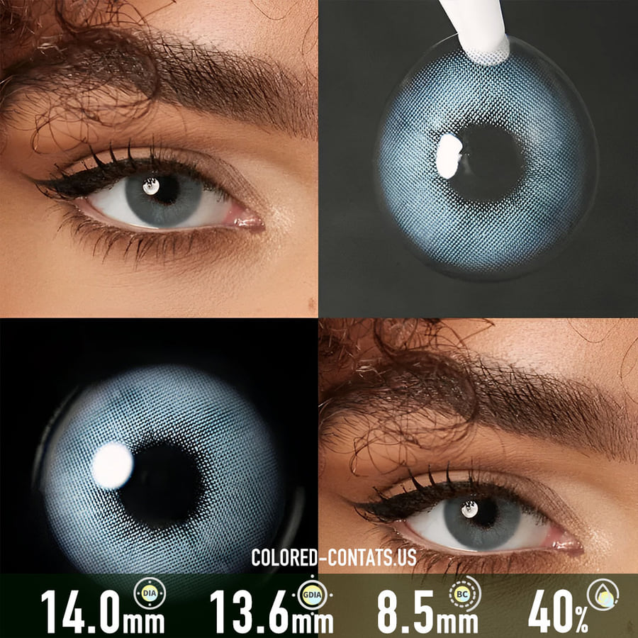 Rome Time Blue Contact Lenses - Ccus Eyewear · Premium Colored Contacts Rome Time Blue Contact Lenses