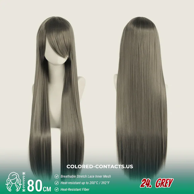 24-Color Versatile Cosplay Wig (80Cm-Length)