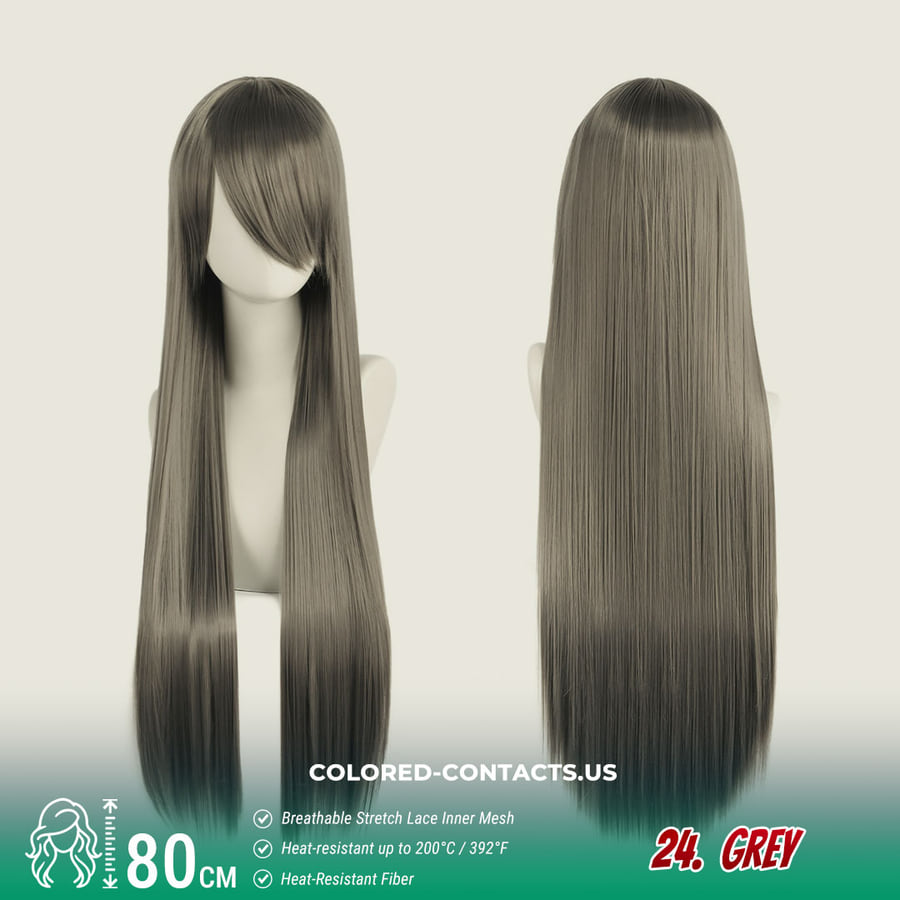 24-Color Versatile Cosplay Wig (80Cm-Length)