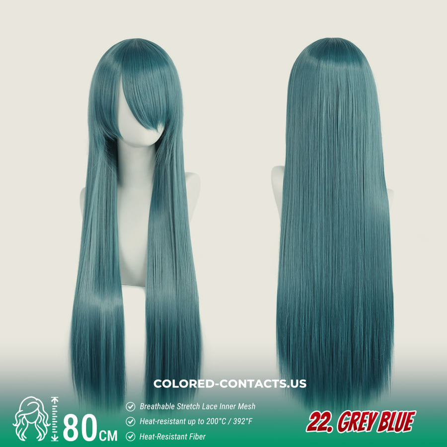 24-Color Versatile Cosplay Wig (80Cm-Length)