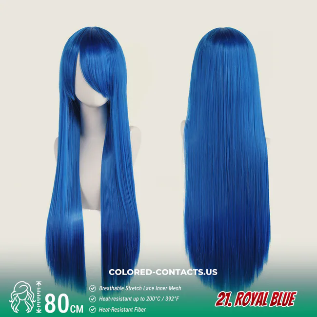 24-Color Versatile Cosplay Wig (80Cm-Length)