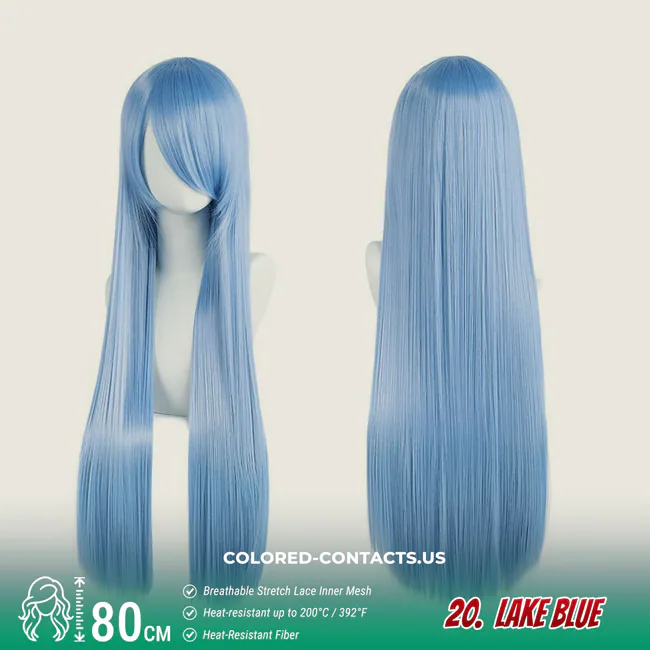 24-Color Versatile Cosplay Wig (80Cm-Length)