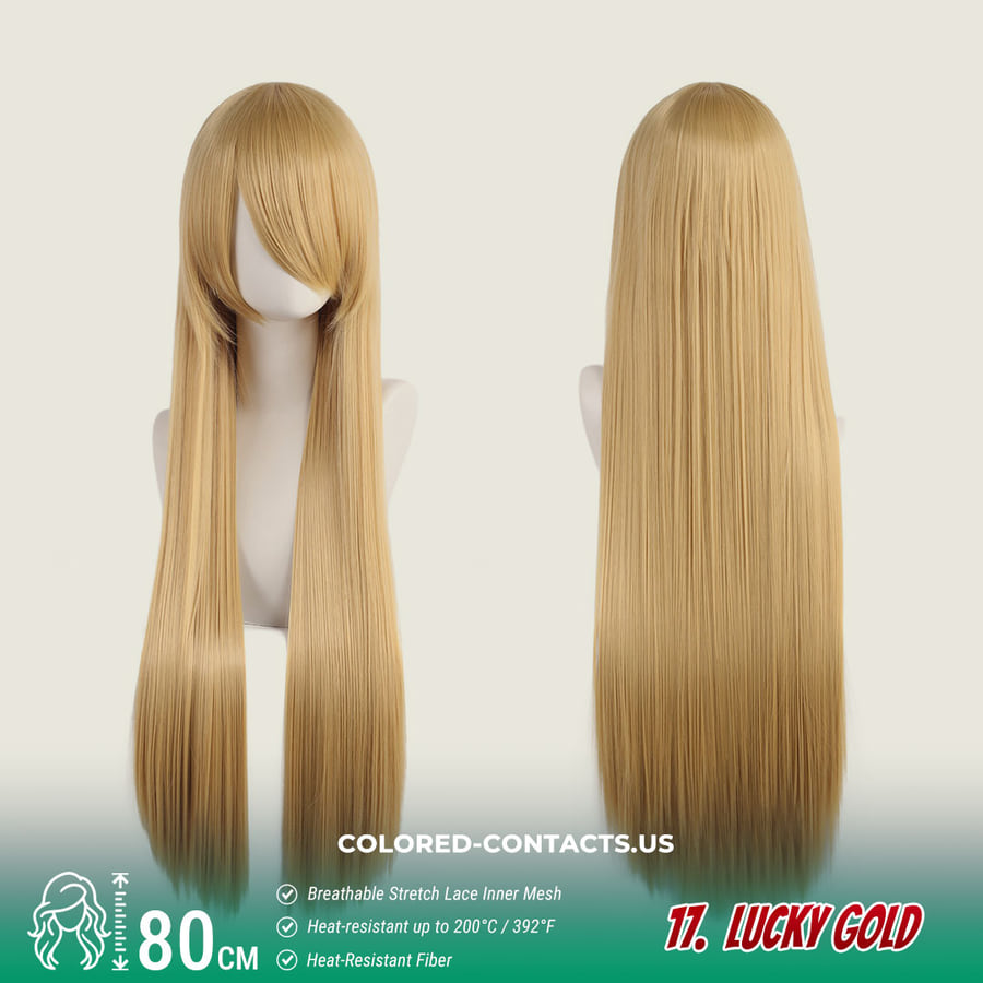 24-Color Versatile Cosplay Wig (80Cm-Length)