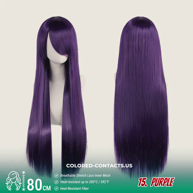 24-Color Versatile Cosplay Wig (80Cm-Length)