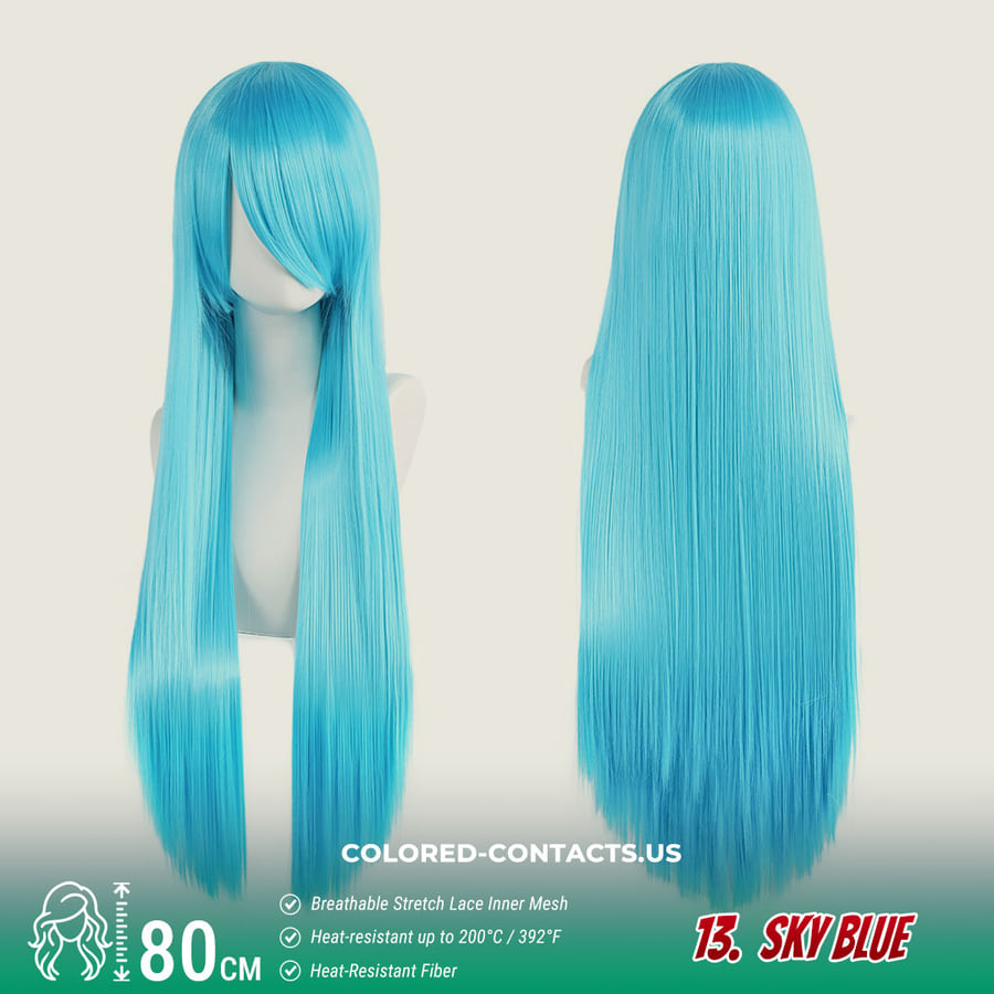 24-Color Versatile Cosplay Wig (80Cm-Length)
