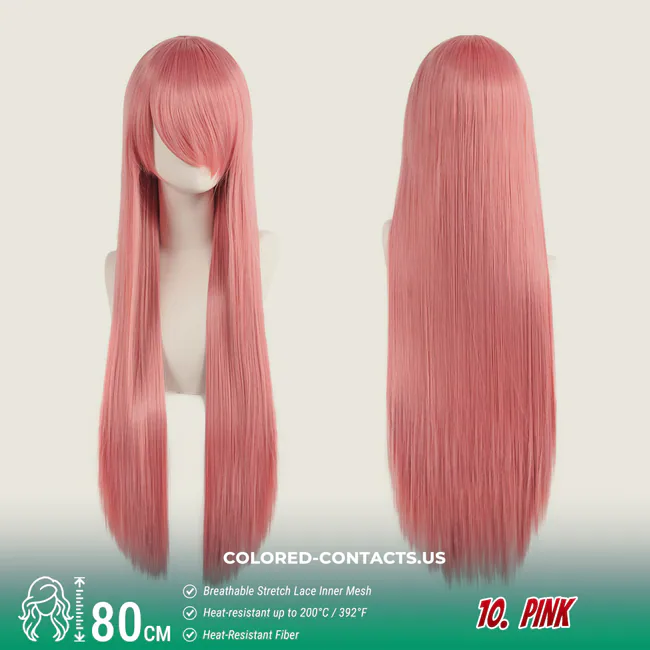 24-Color Versatile Cosplay Wig (80Cm-Length)