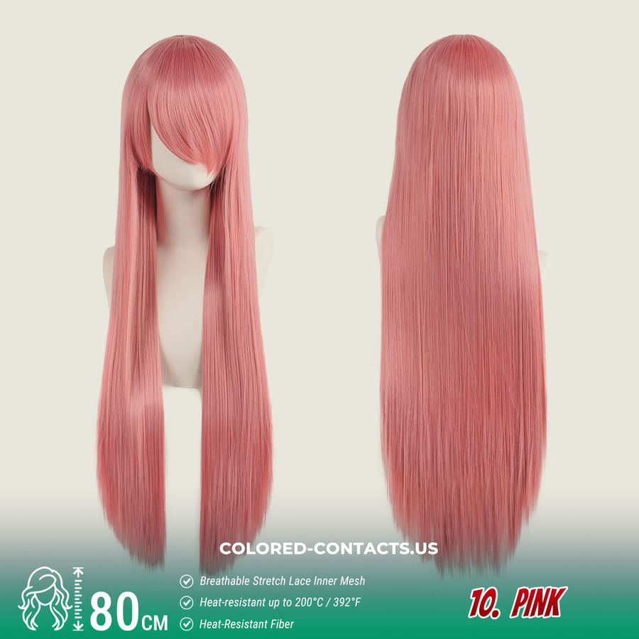 24-Color Versatile Cosplay Wig (80Cm-Length)