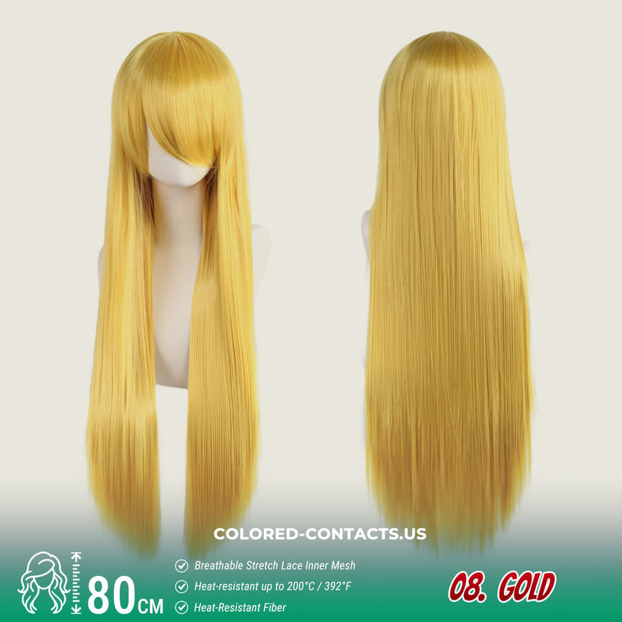 24-Color Versatile Cosplay Wig (80Cm-Length)