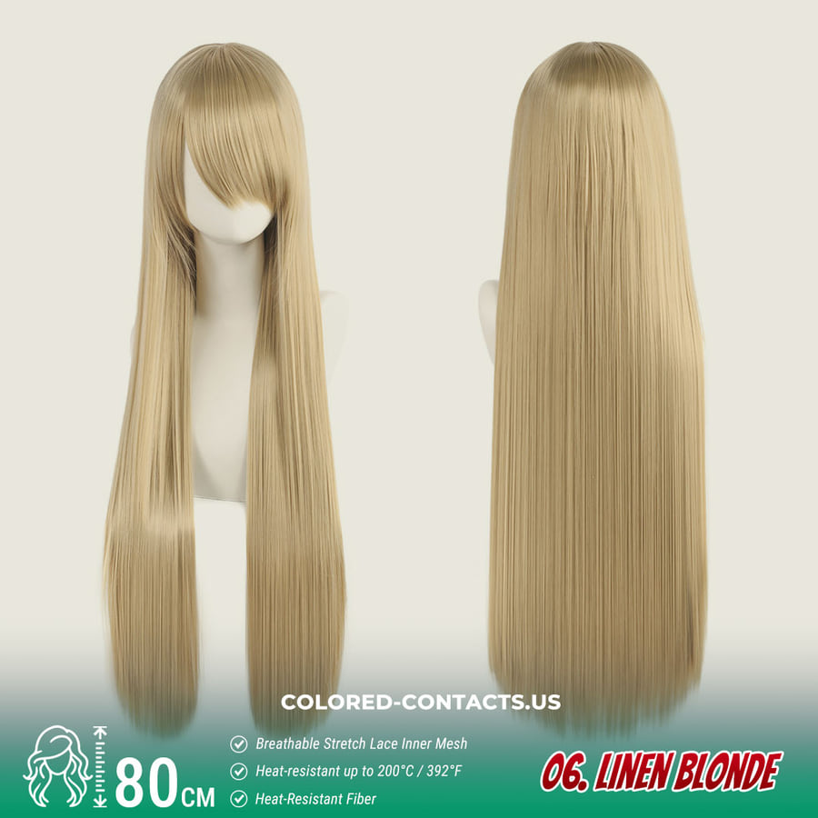 24-Color Versatile Cosplay Wig (80Cm-Length)