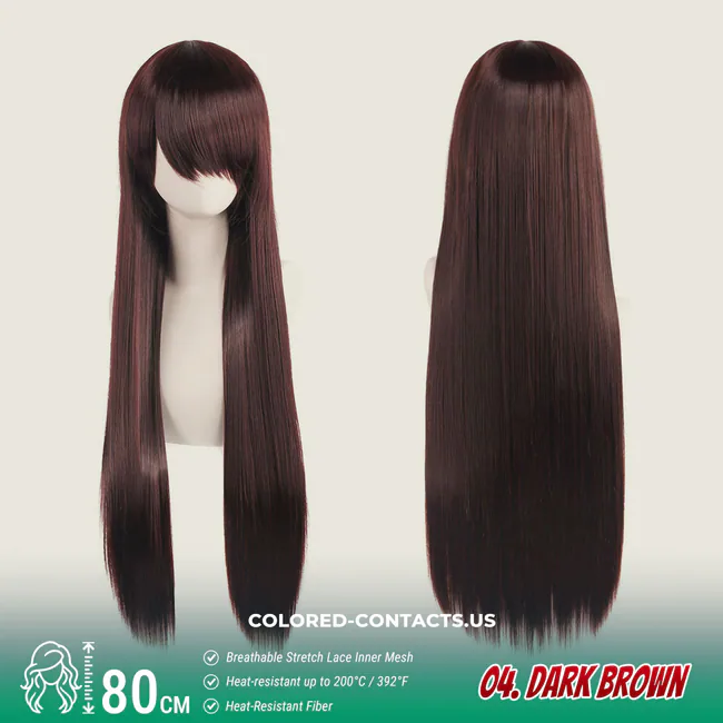 24-Color Versatile Cosplay Wig (80Cm-Length)