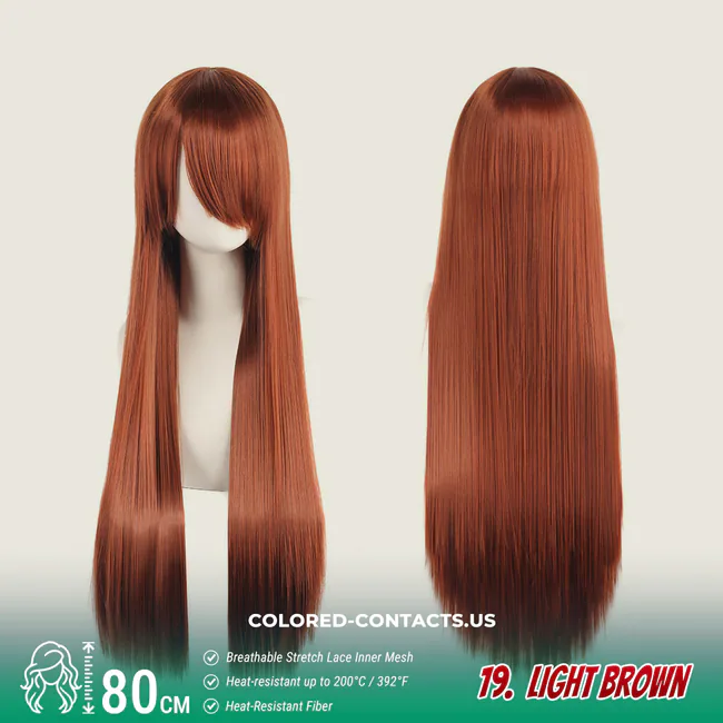24-Color Versatile Cosplay Wig (80Cm-Length)