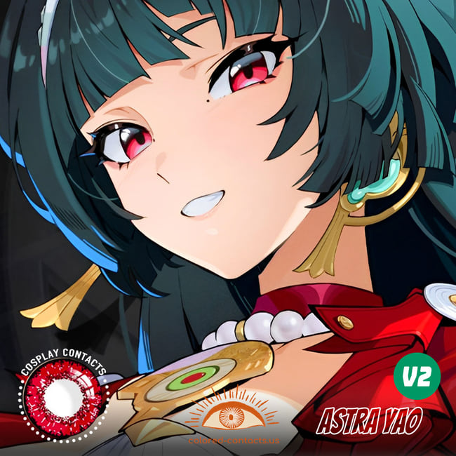 Astra Yao Cosplay Red Contact Lenses