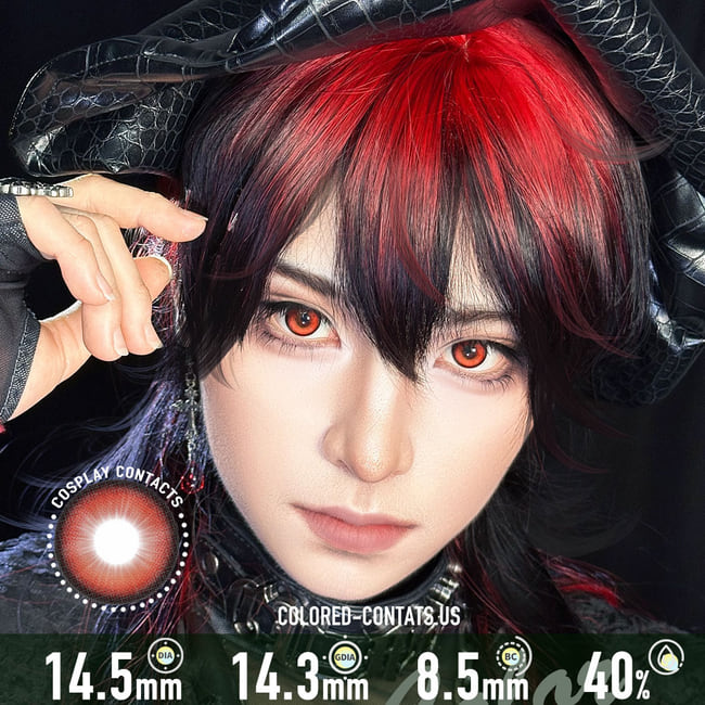 Punk Red Colored Contacts - Ccus Eyewear · Premium Colored Contacts Punk Red Colored Contacts