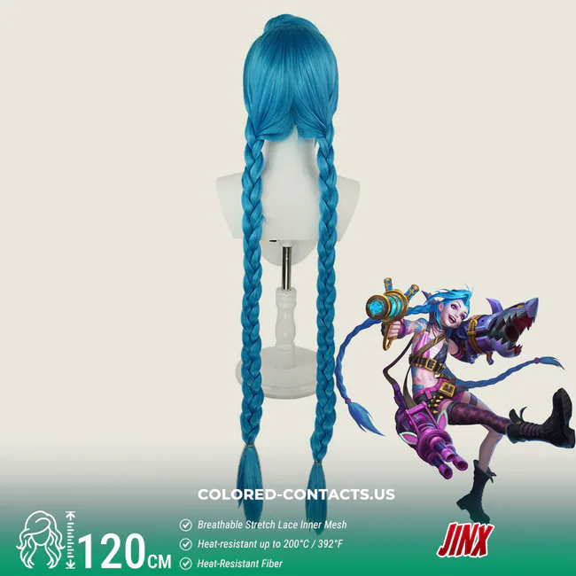 Jinx Cosplay Wig - Ccus Eyewear · Premium Colored Contacts Jinx Cosplay Wig
