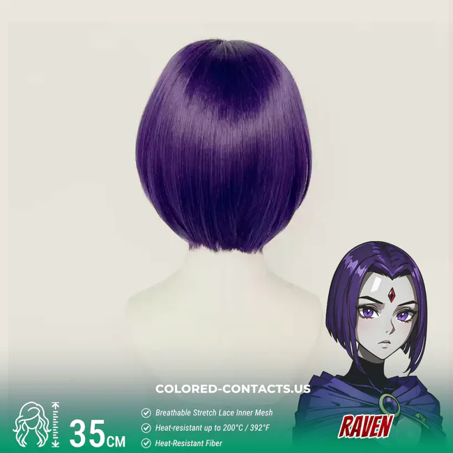 Raven Cosplay Wig -  Teen Titans - Raven Cosplay Wig 2