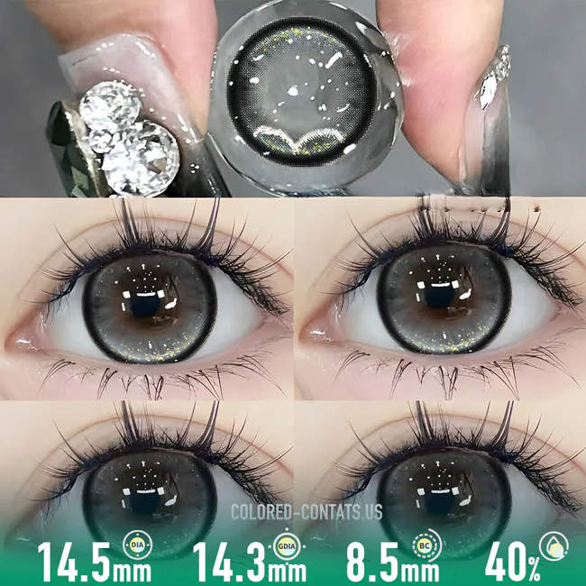 Golden Nebula Grey Contact Lenses