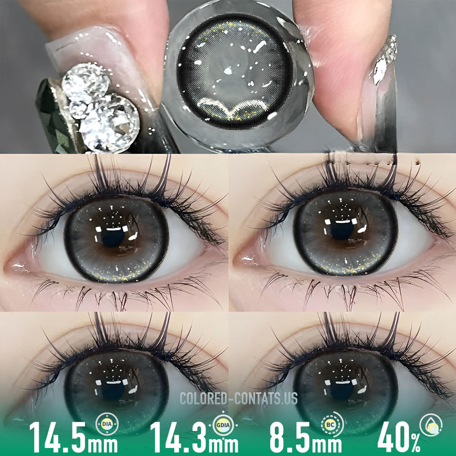 Golden Nebula Grey Contact Lenses - Ccus Eyewear · Premium Colored Contacts Golden Nebula Grey Contact Lenses