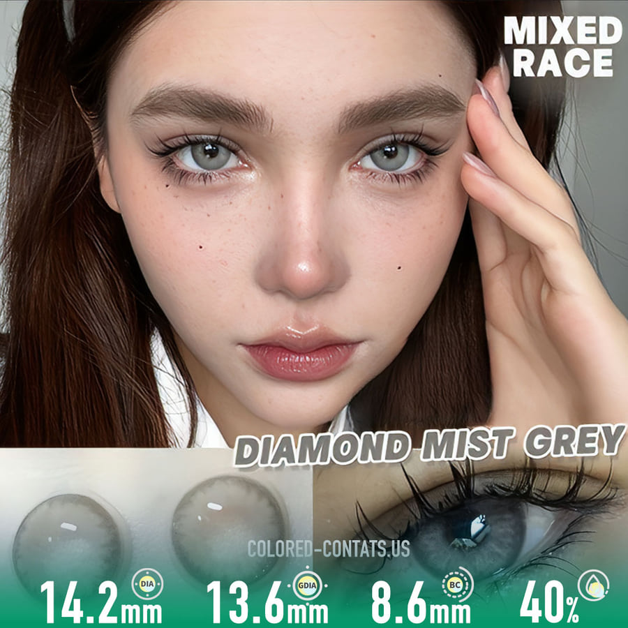 Diamond Mist Grey Contact Lenses