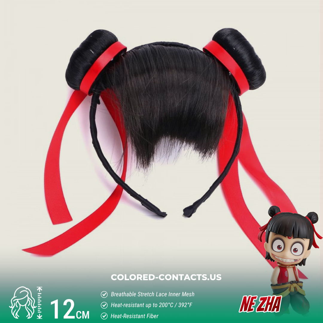 Ne Zha Cosplay Wig For Kids