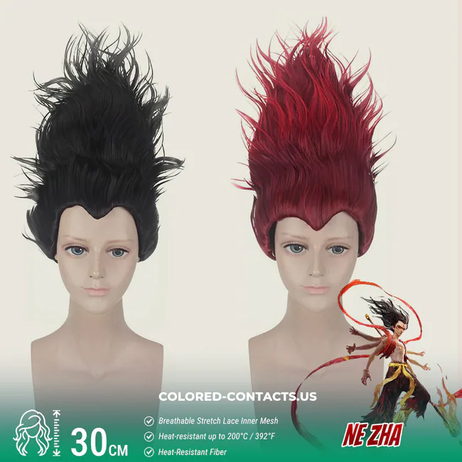Ne Zha Cosplay Wig