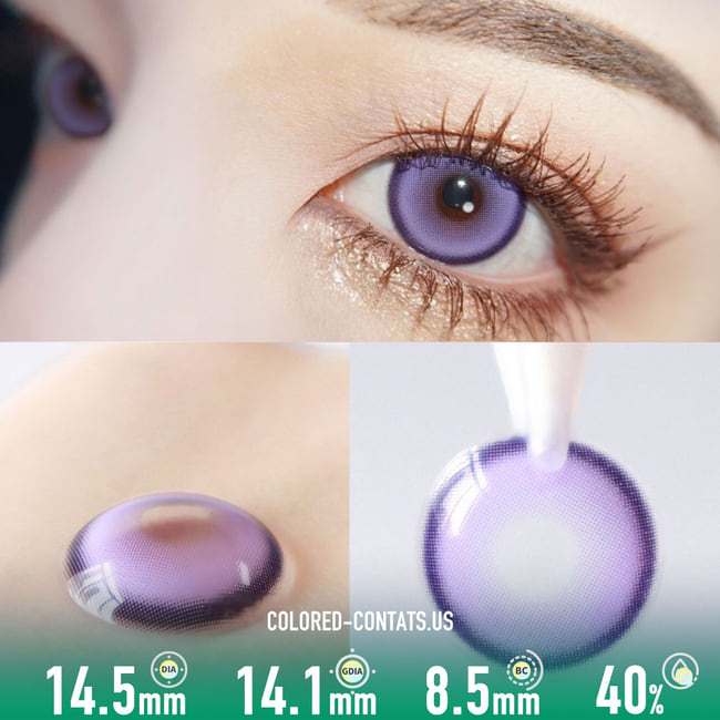 Mermaid Mystic Purple Contact Lenses (10 Pcs)