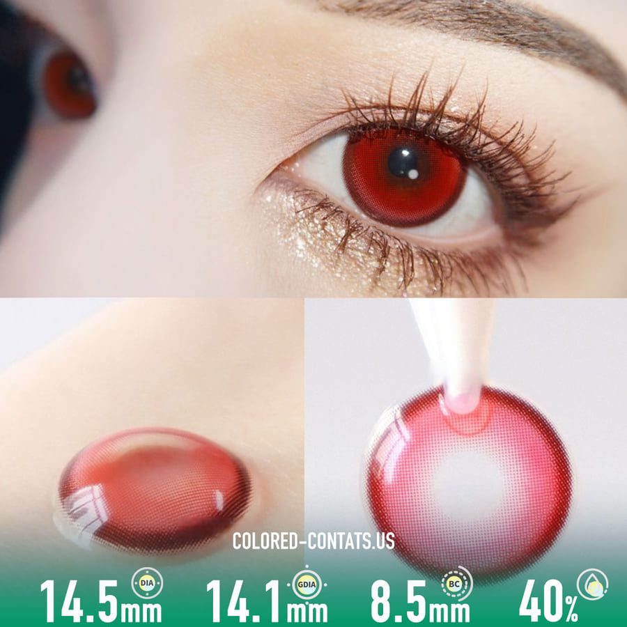 Mermaid Coral Red Contact Lenses (10 Pcs) - Ccus Eyewear · Premium Colored Contacts Mermaid Coral Red Contact Lenses (10 Pcs)