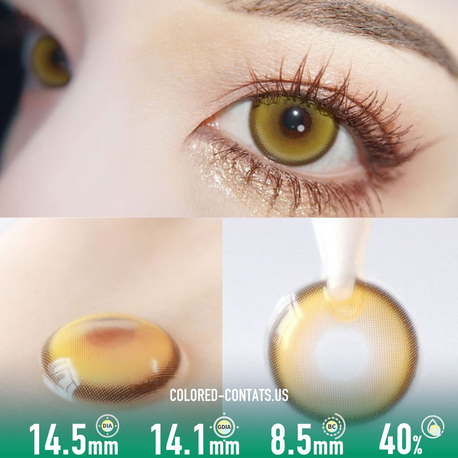 Mermaid Golden Pearl Contact Lenses (10 Pcs)