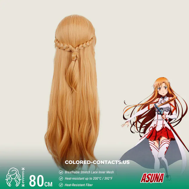 Sao : Asuna Cosplay Wig - Ccus Eyewear · Premium Colored Contacts Sword Art Online: Asuna Cosplay Wig