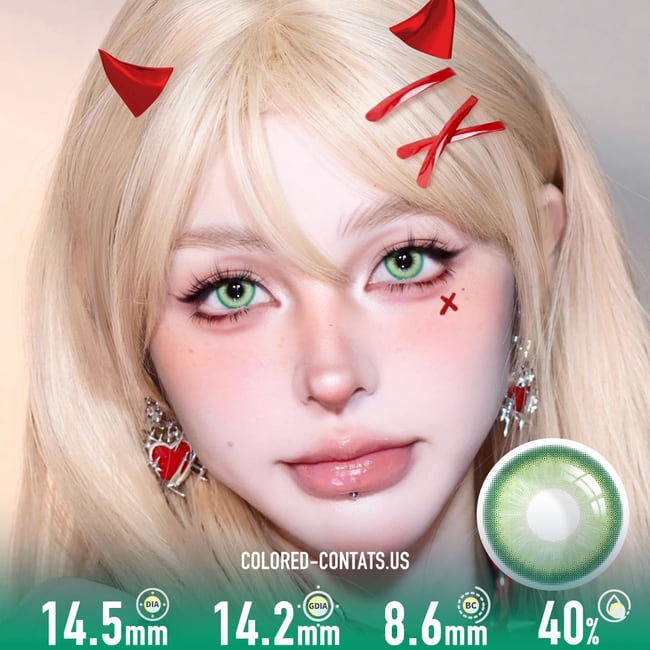 Vincent Whittman Cosplay Heterochromia Contact Lenses - Ccus Eyewear · Premium Colored Contacts Magic Fairy Emerald Green Contact Lenses