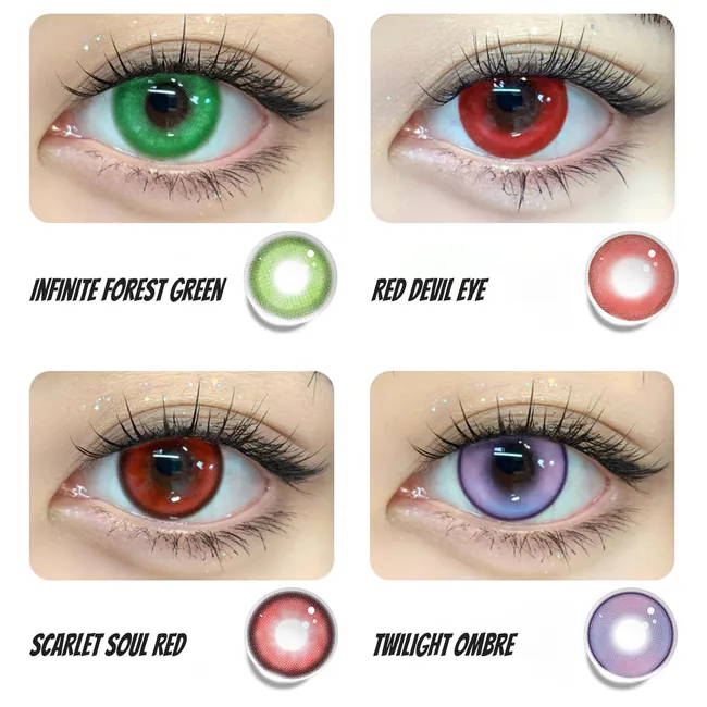 Infinite Forest Green Contact Lenses - 10Pcs - Devil Series 2