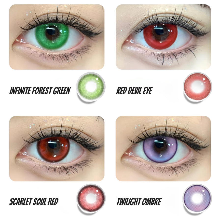Infinite Forest Green Contact Lenses - 10Pcs - Devil Series 2