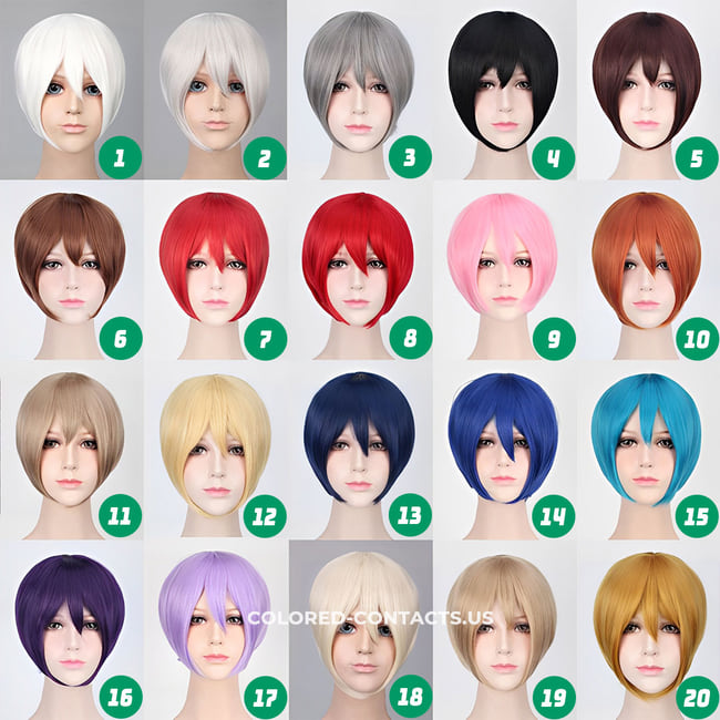 BOBO Style Cosplay Wig Collection - 20 Vibrant Colors