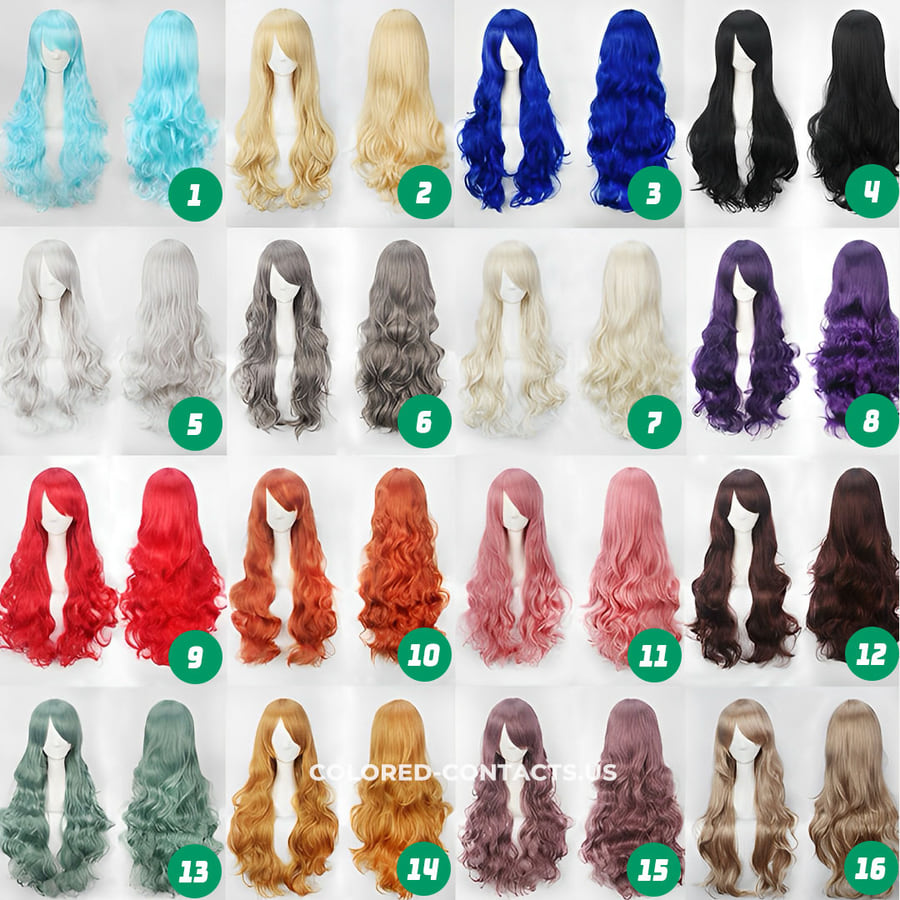 Long Wavy Cosplay Wig Collection - Luxury 80Cm Length
