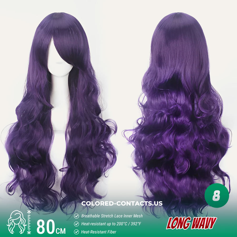 Long Wavy Cosplay Wig Collection - Luxury 80Cm Length
