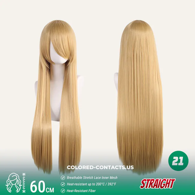 60Cm Universal Straight Cosplay Wig Collection - 24 Colors