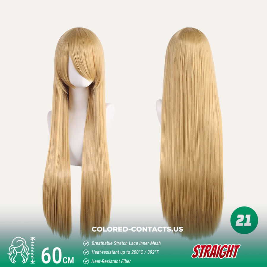 60Cm Universal Straight Cosplay Wig Collection - 24 Colors