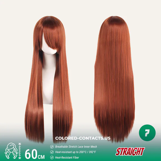 60Cm Universal Straight Cosplay Wig Collection - 24 Colors