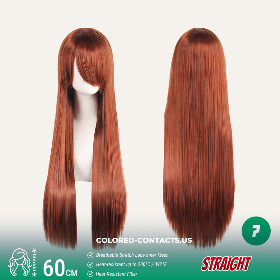 60Cm Universal Straight Cosplay Wig Collection - 24 Colors