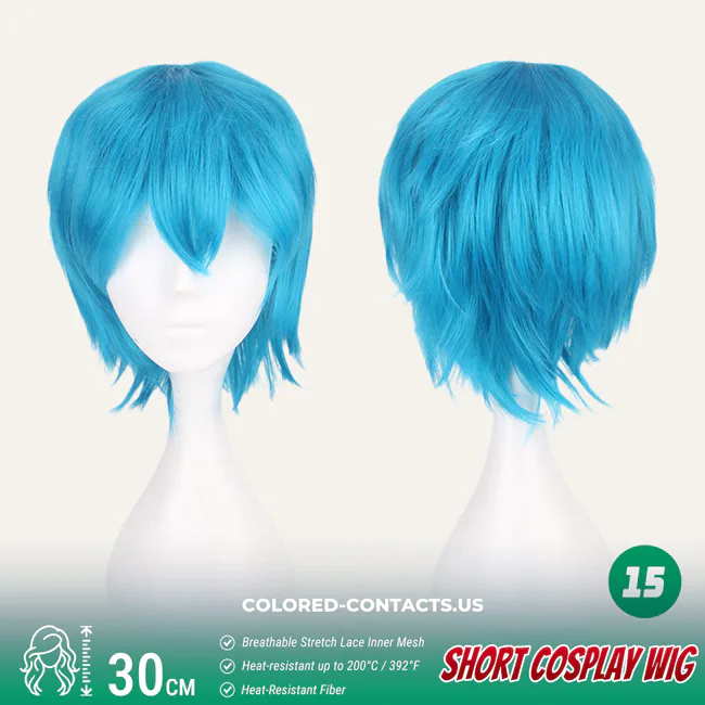 30Cm Short Cosplay Wig Collection - 20 Colors