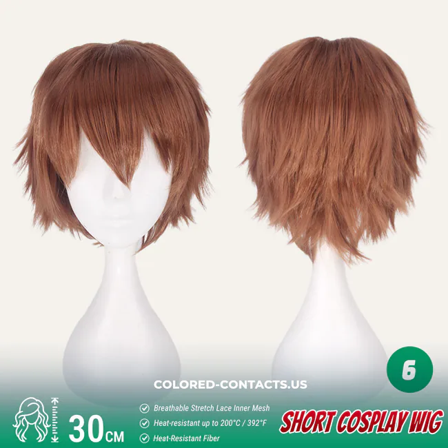 30Cm Short Cosplay Wig Collection - 20 Colors