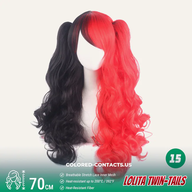 70Cm Lolita Twin-Tails Curly Cosplay Wig - 20 Colors - Ccus Eyewear · Premium Colored Contacts 70Cm Lolita Twin-Tails Curly Cosplay Wig - 20 Colors