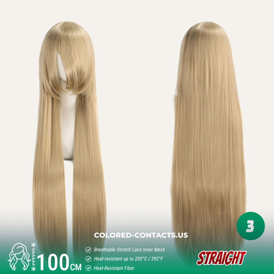 100Cm Universal Straight Cosplay Wig - 18 Colors